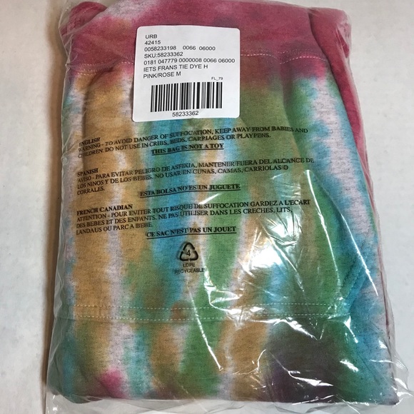 PRICE FIRM! FINAL MARKDOWN! Exclusive UO iets frans Tie Dye Hoodie M BNWT - Picture 11 of 12